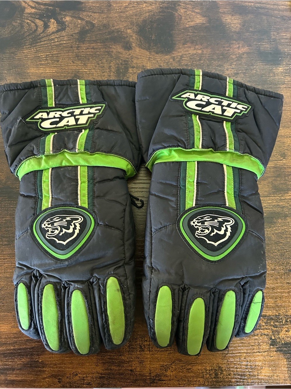Arctic Cat Black & Green Snowmobile Gloves